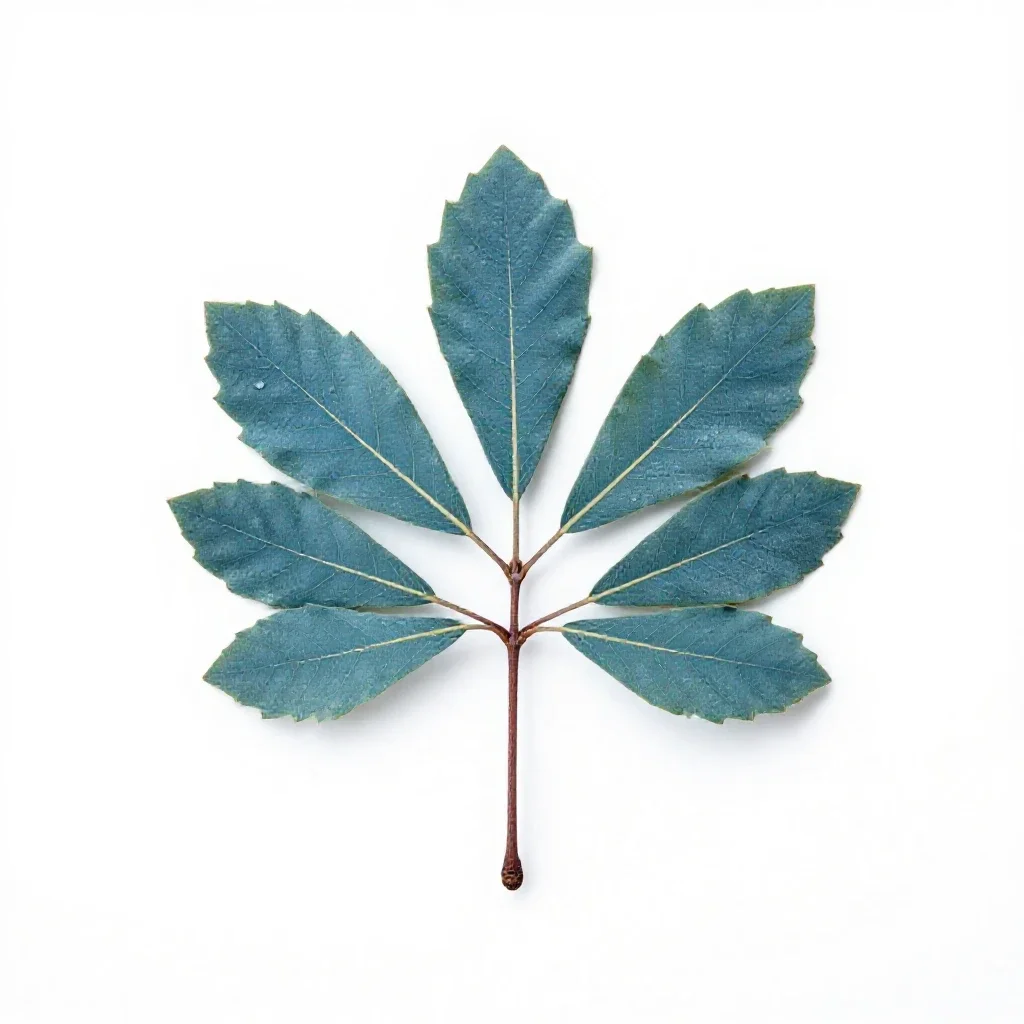 Blue ash isolated on a white background