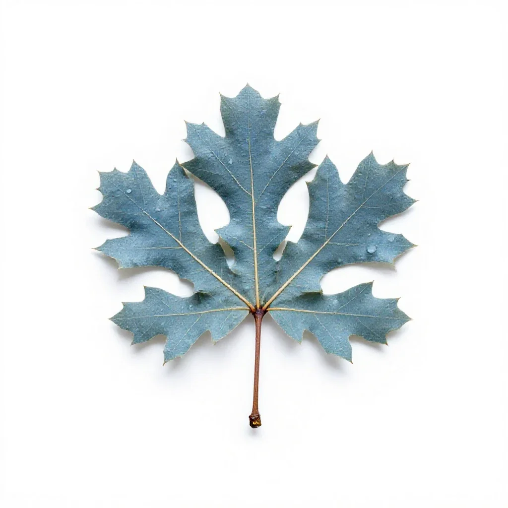 Bluejack oak isolated on a white background