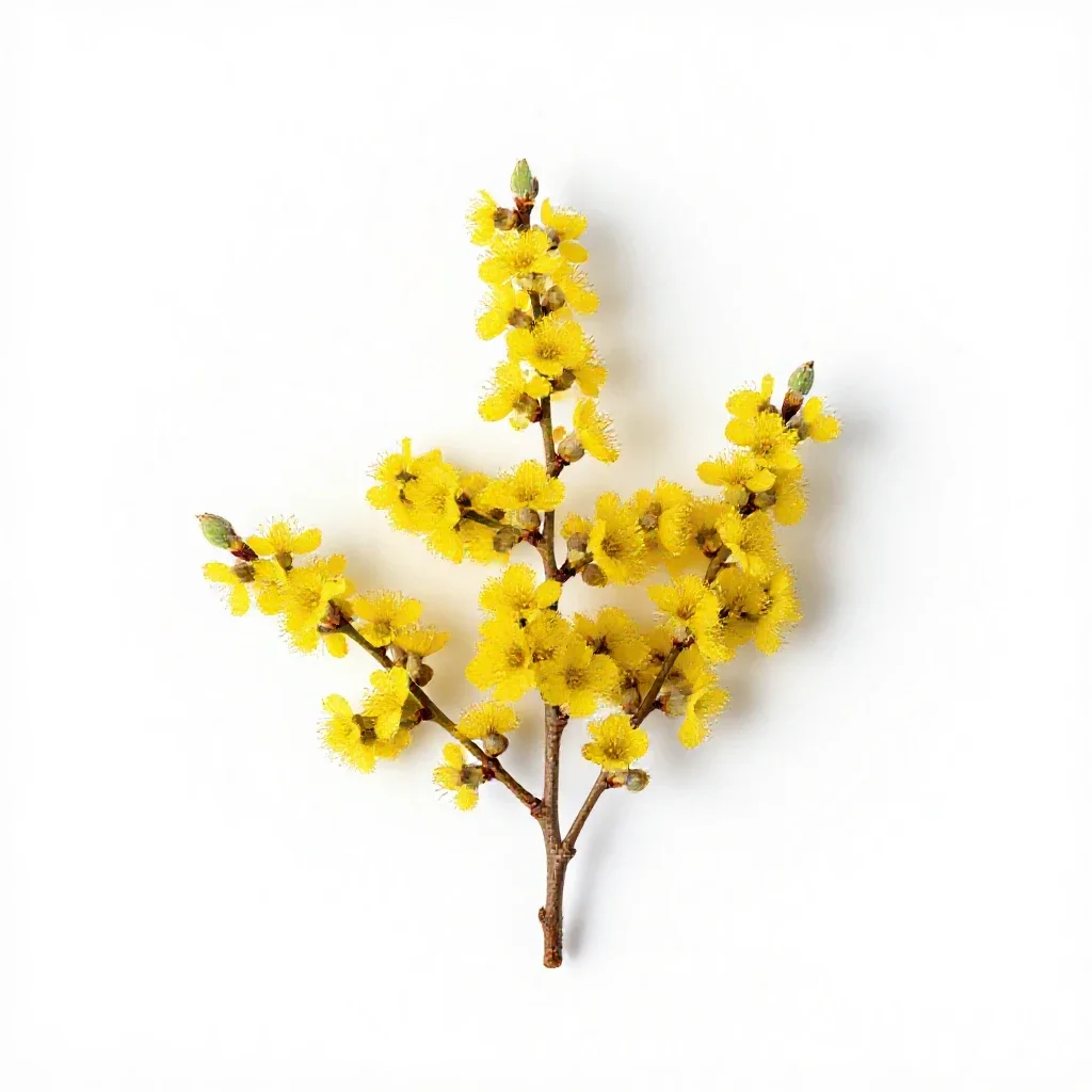 Bush willow isolated on a white background