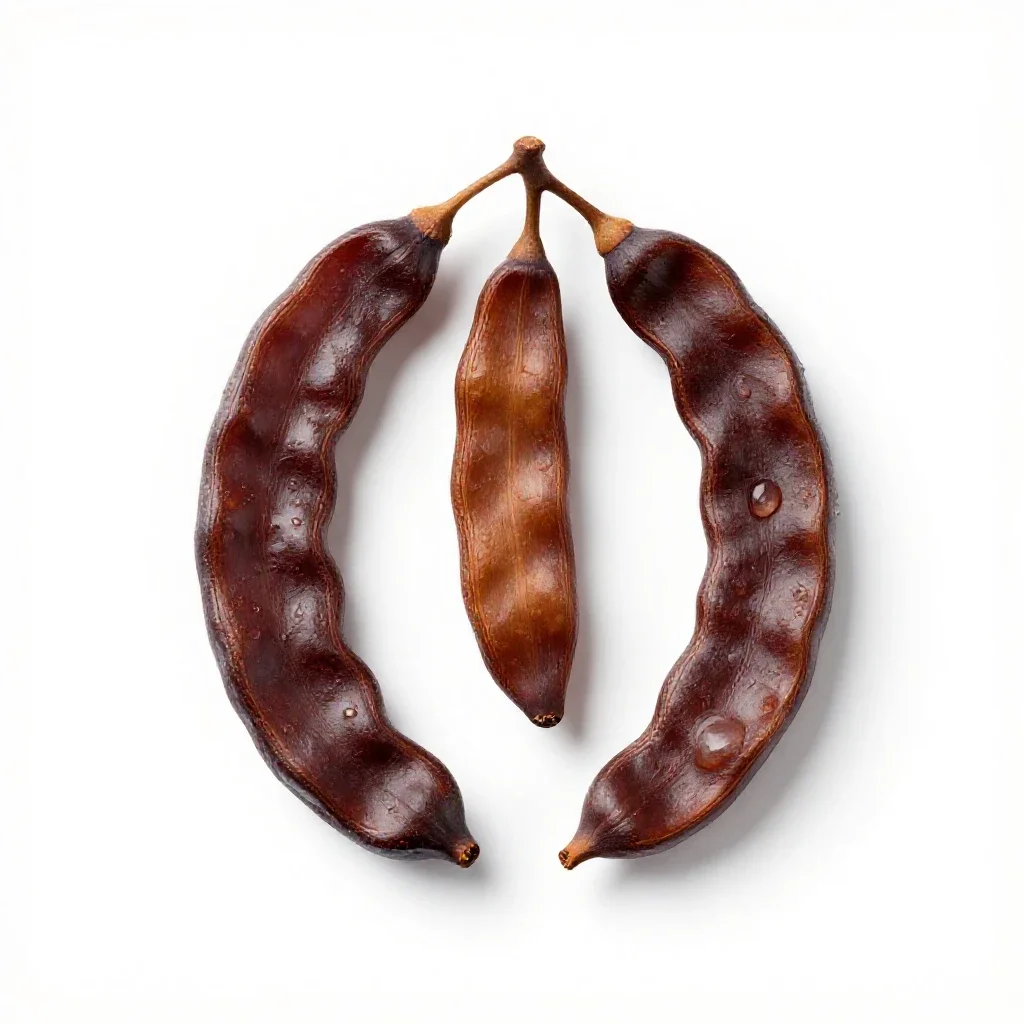 Carob isolated on a white background