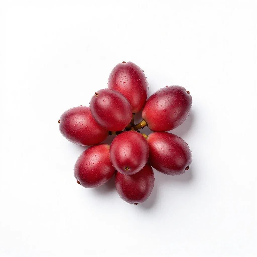Cattley guava isolated on a white background