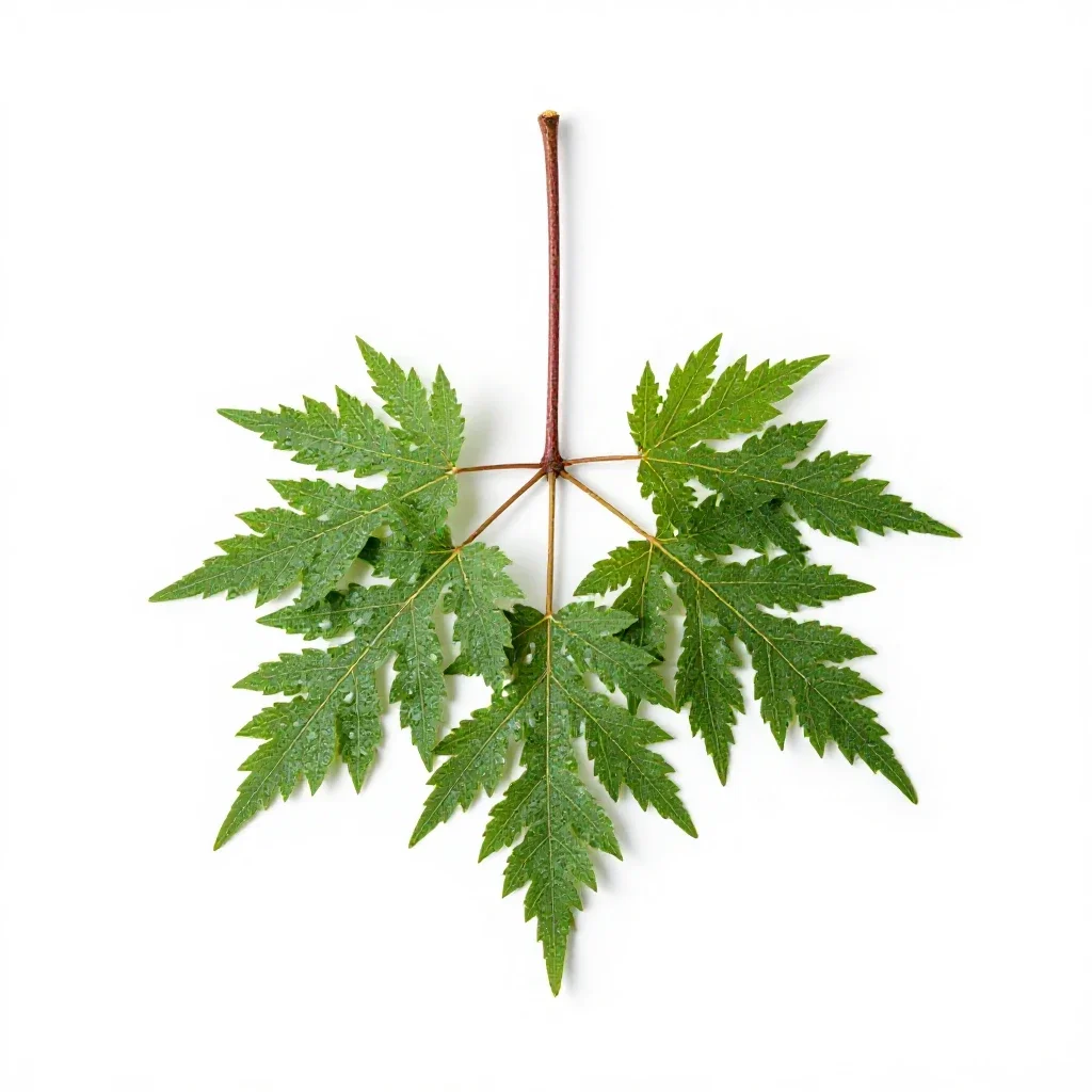 Cedar elm isolated on a white background