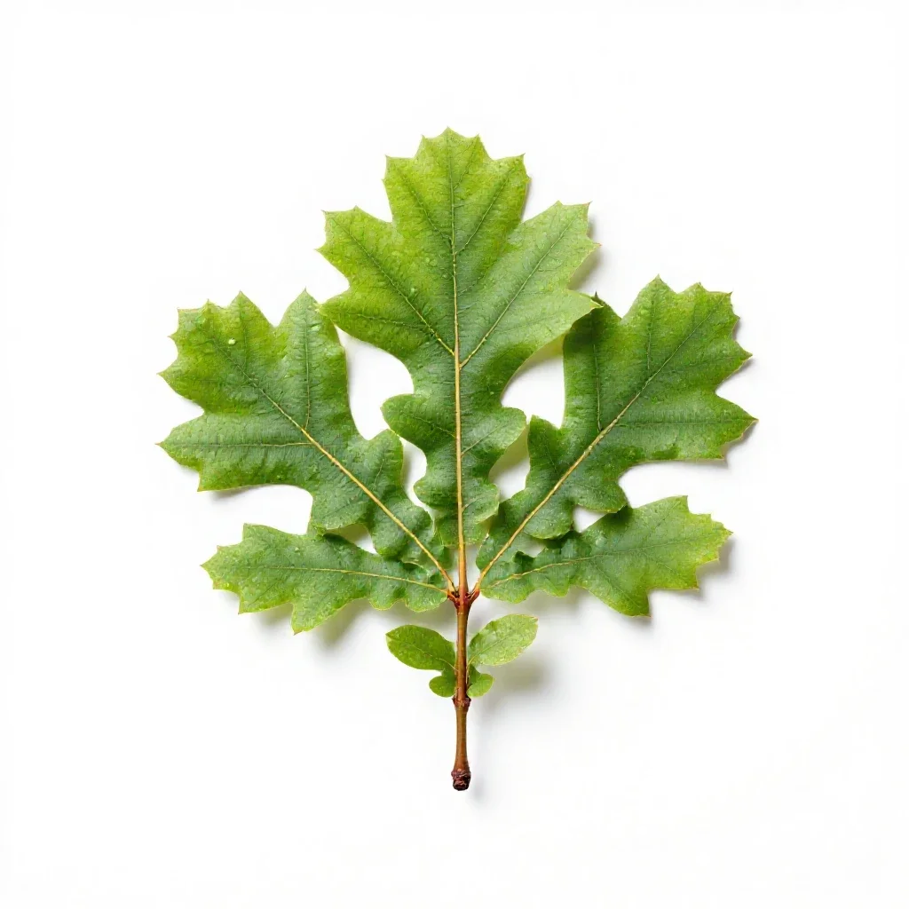 Chestnut oak isolated on a white background