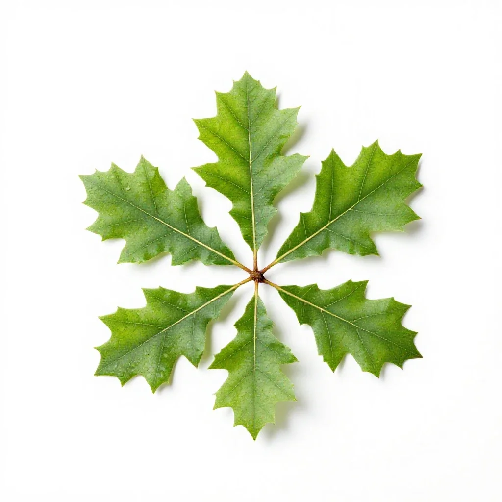 Chinquapin oak isolated on a white background
