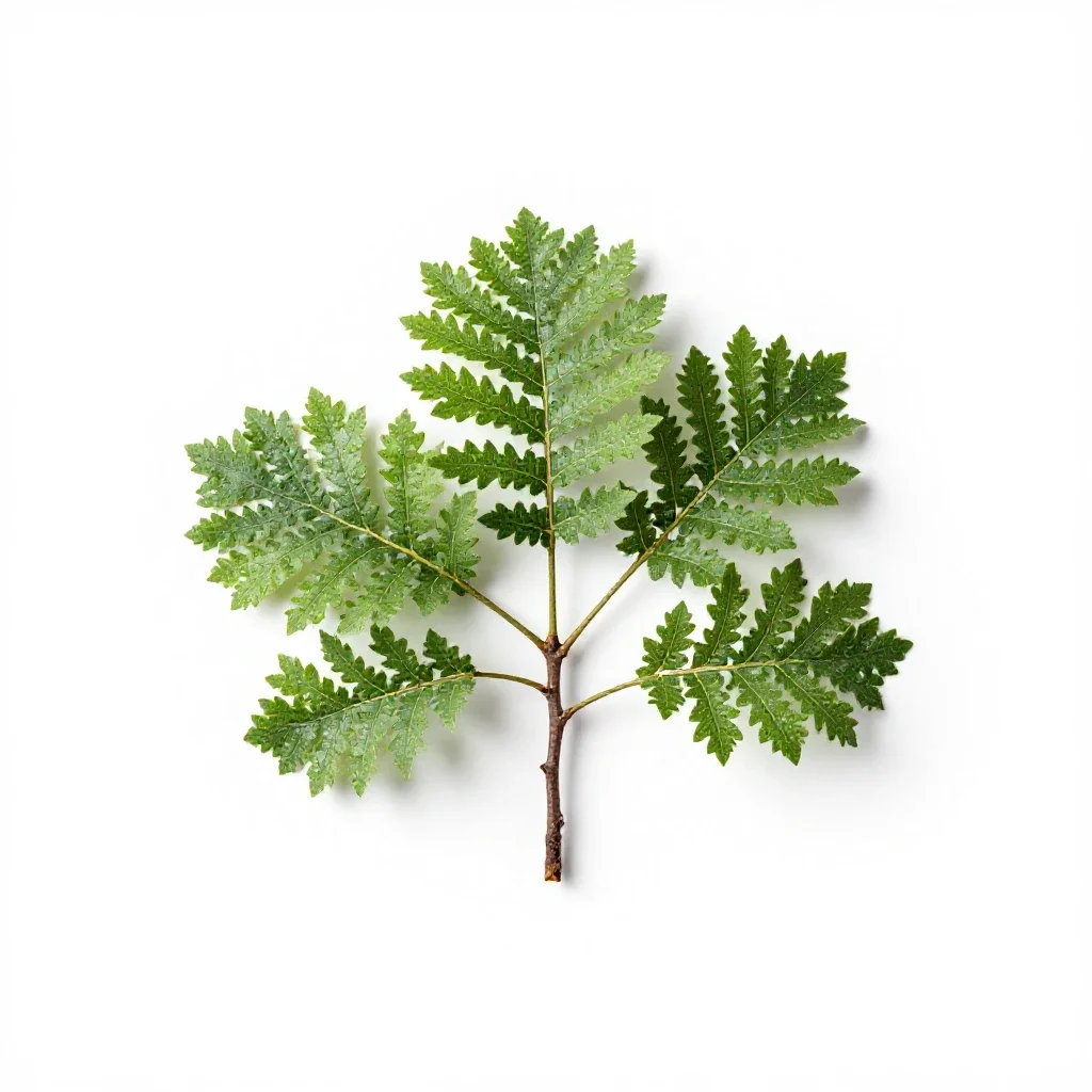 Coast live oak isolated on a white background