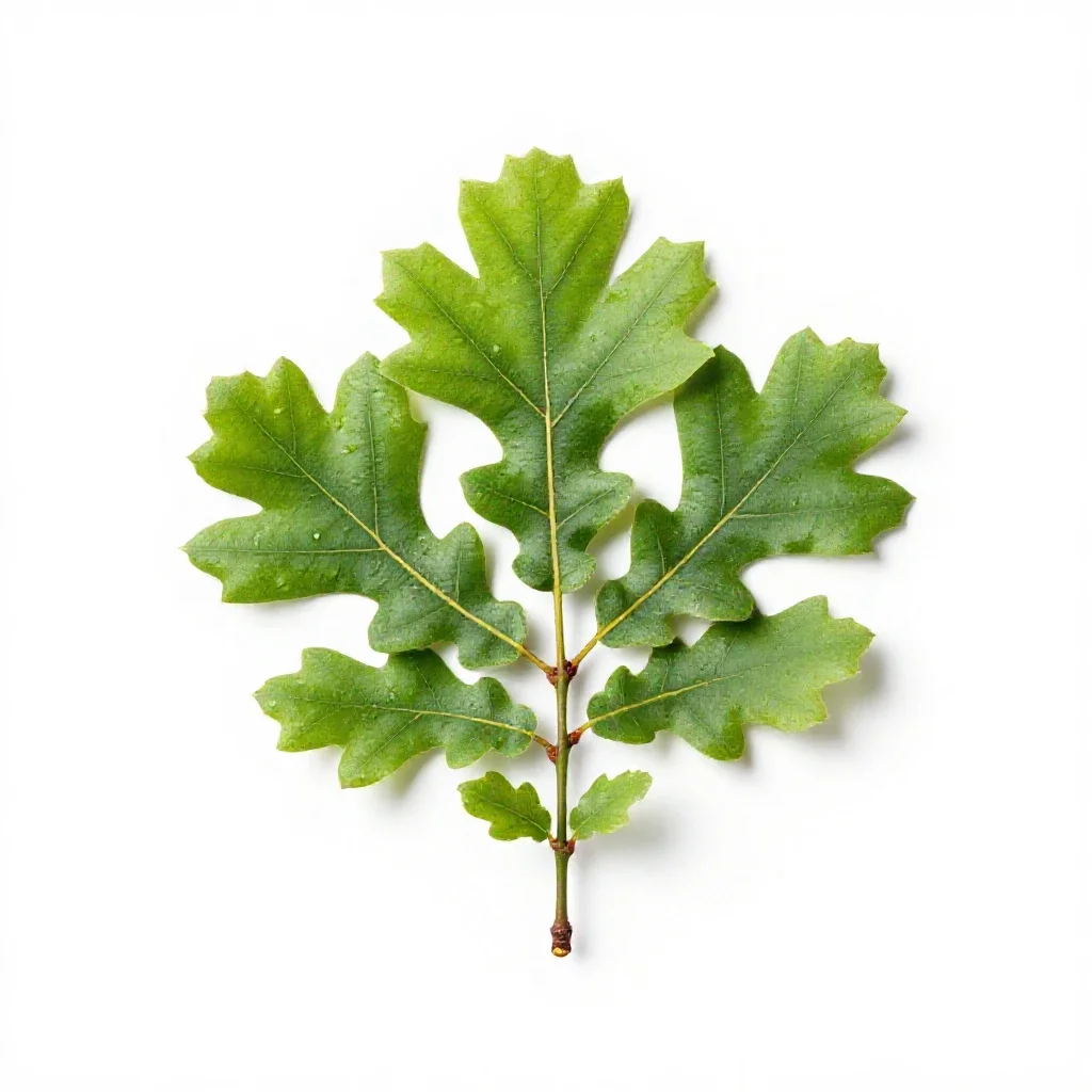 Common oak isolated on a white background