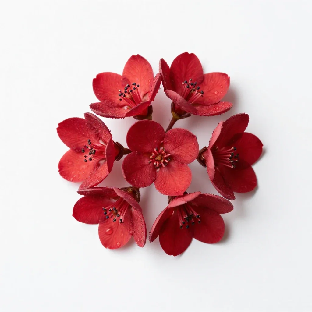 Coral bean tree isolated on a white background