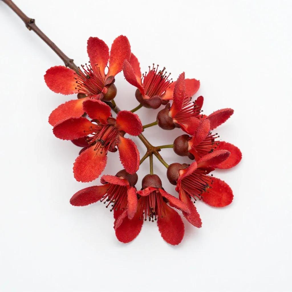 Flame tree isolated on a white background