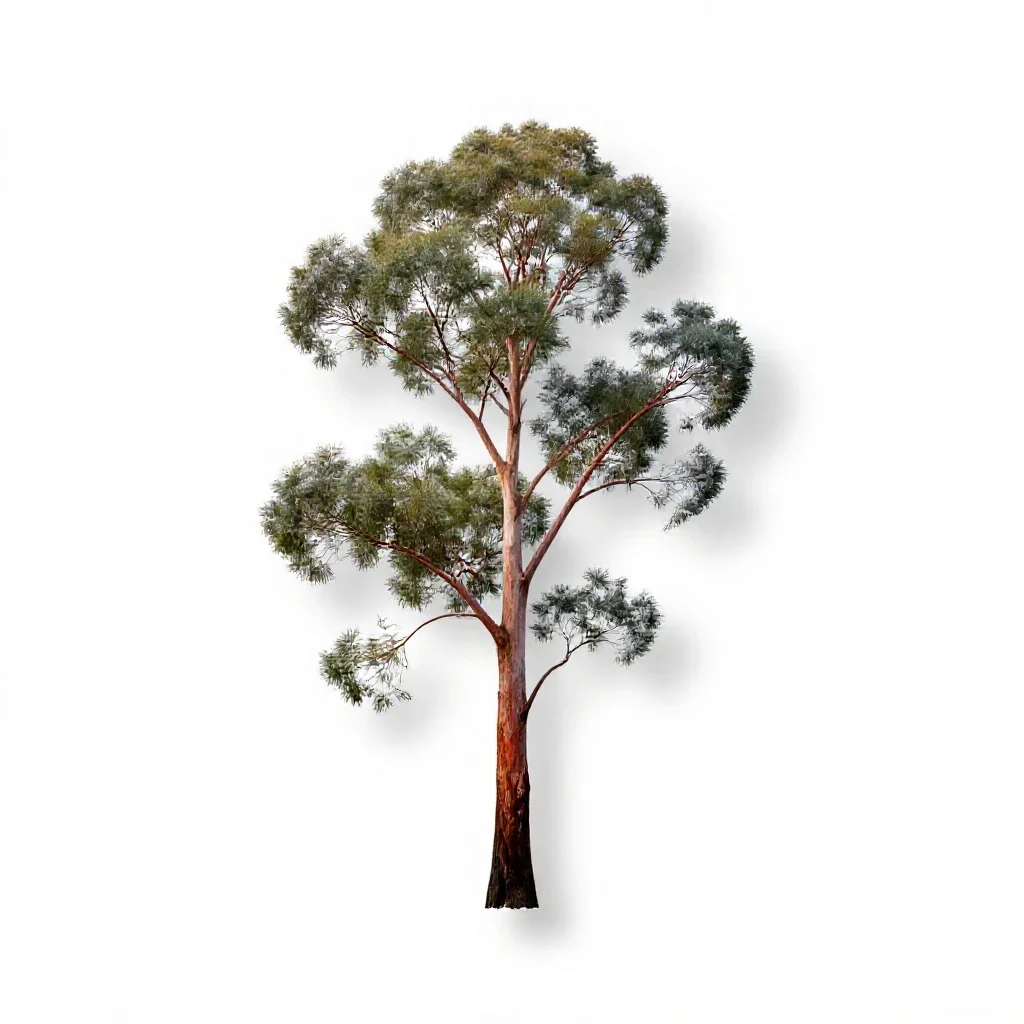 Forest red gum isolated on a white background
