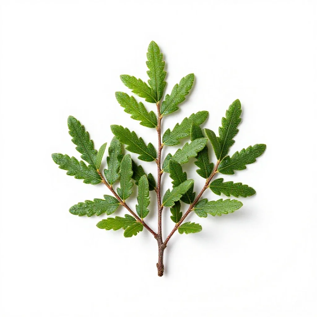 Green alder isolated on a white background