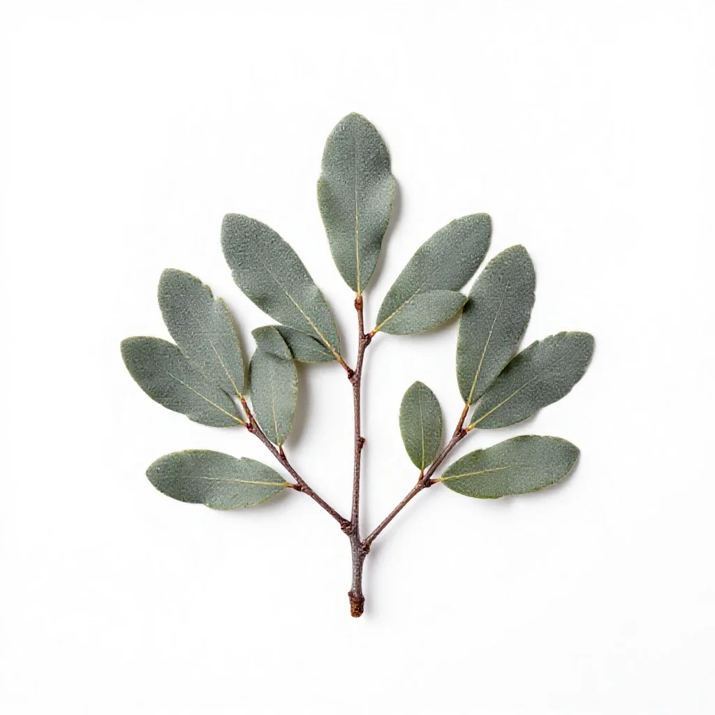 Grey alder isolated on a white background