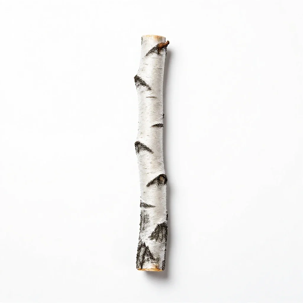 Grey birch isolated on a white background
