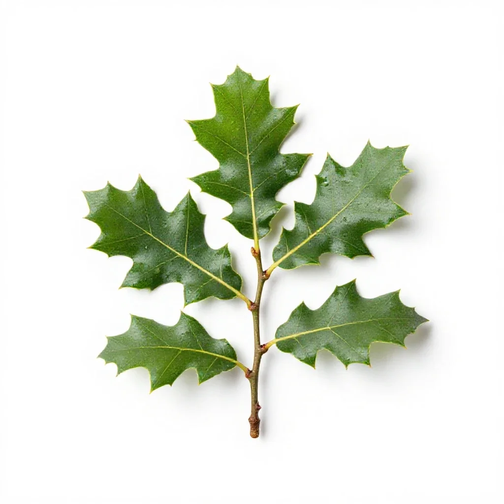 Holm oak isolated on a white background
