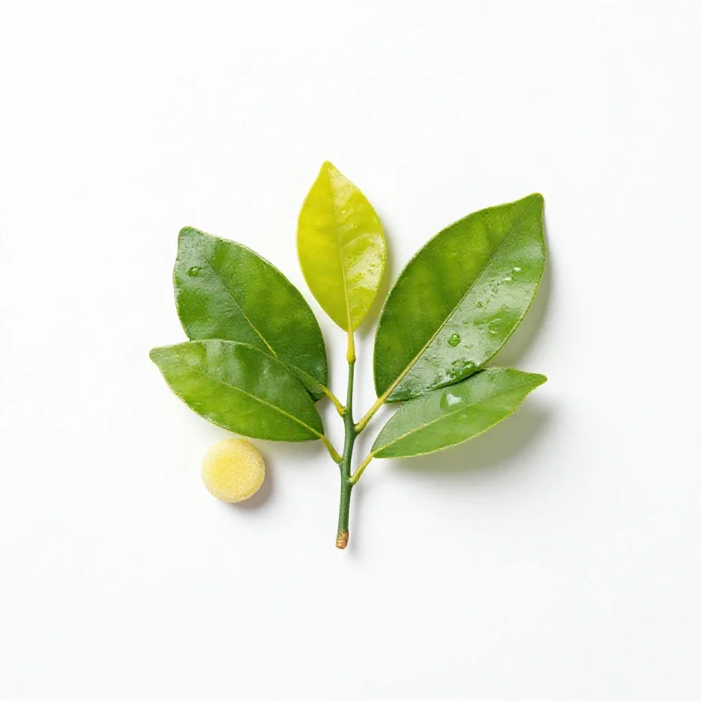 Lemon-scented gum isolated on a white background