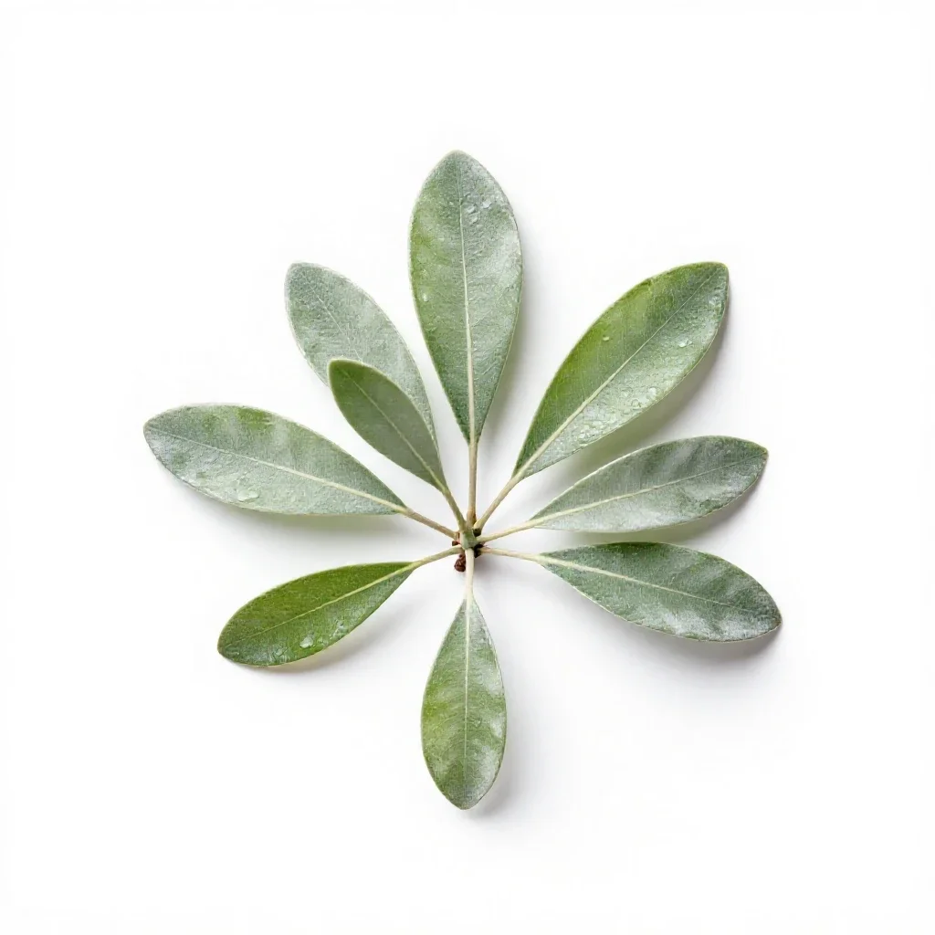 Looking-glass plant isolated on a white background