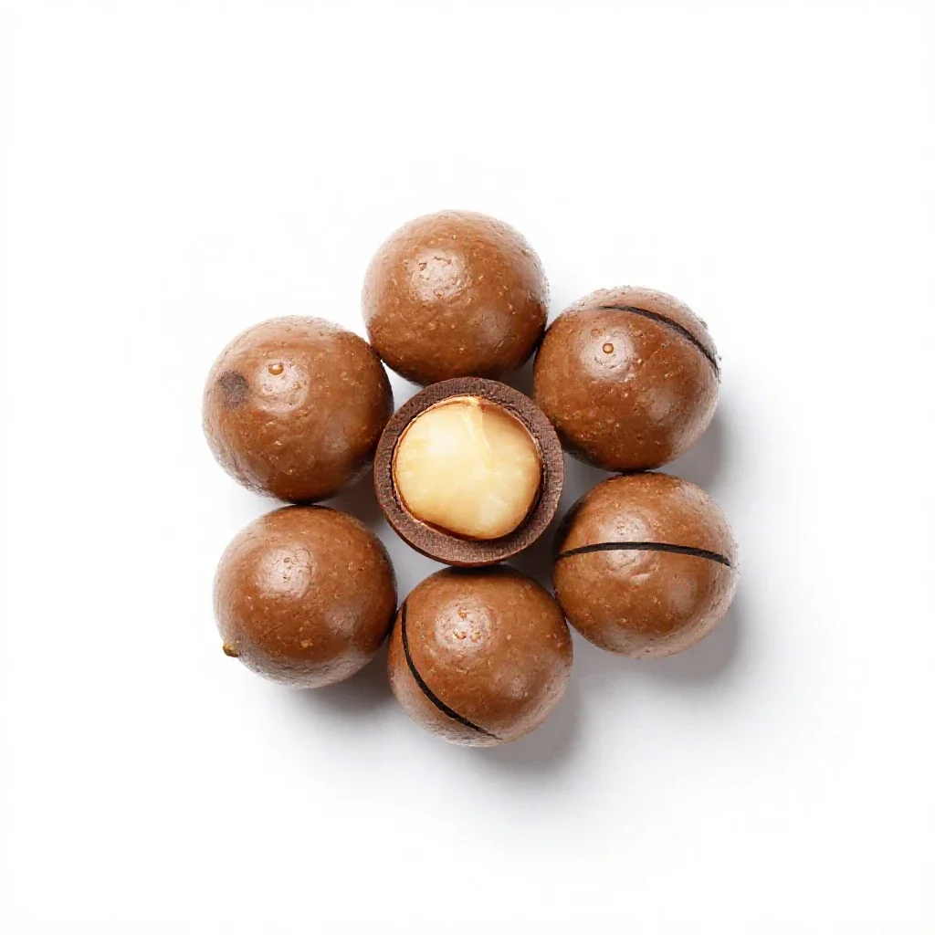 Macadamia isolated on a white background