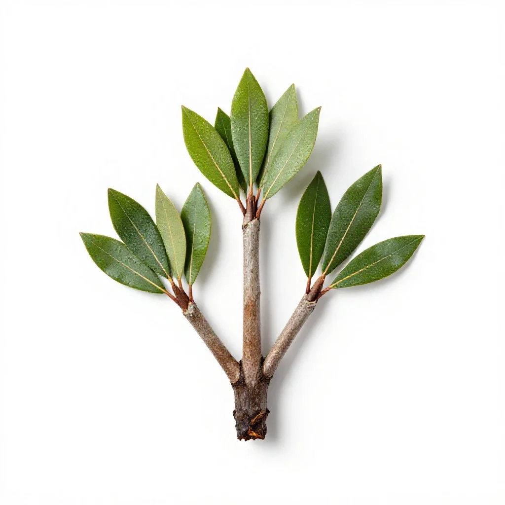 Mountain swamp gum isolated on a white background