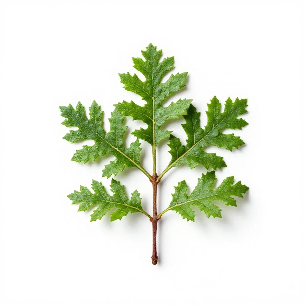 Myrtle oak isolated on a white background
