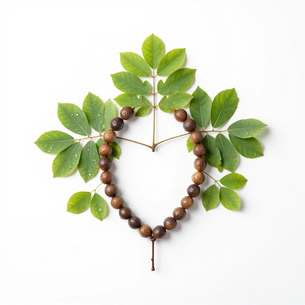 Necklace tree isolated on a white background