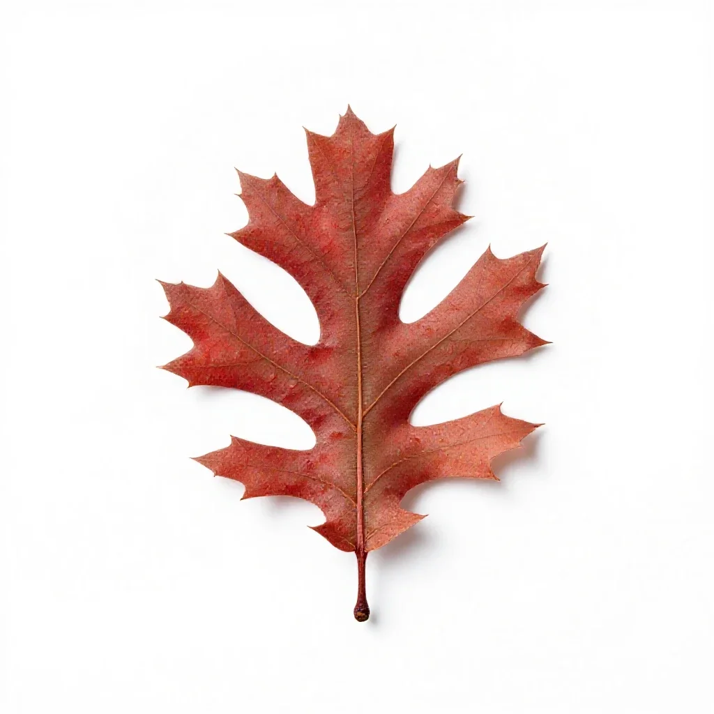 Northern red oak isolated on a white background