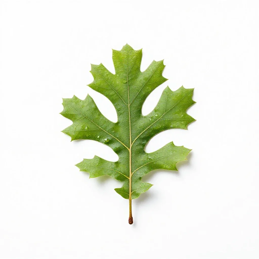 Pin oak isolated on a white background