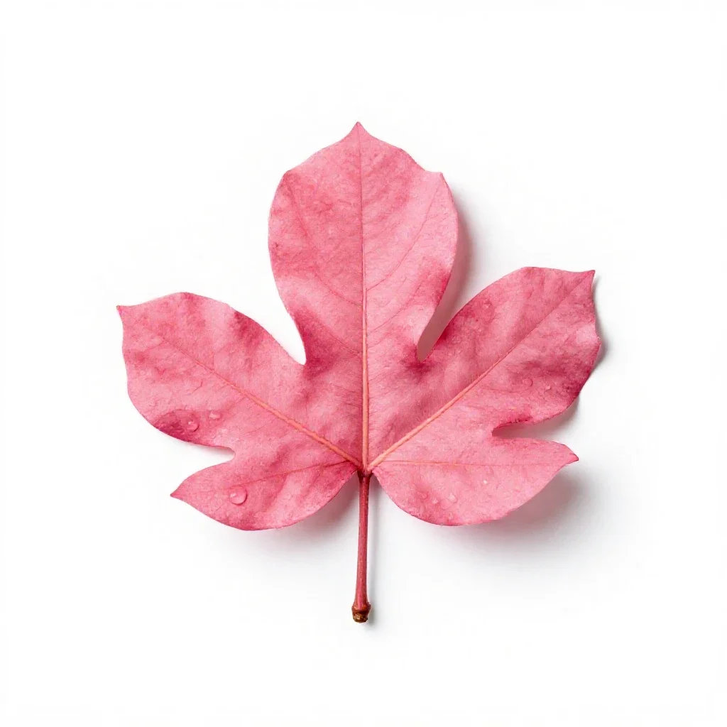 Pink shower isolated on a white background