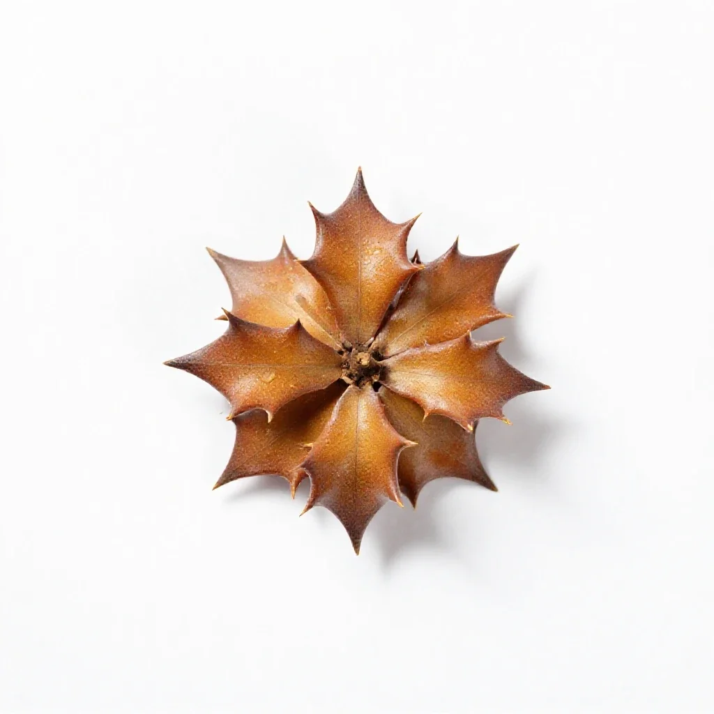 Prickly ash isolated on a white background