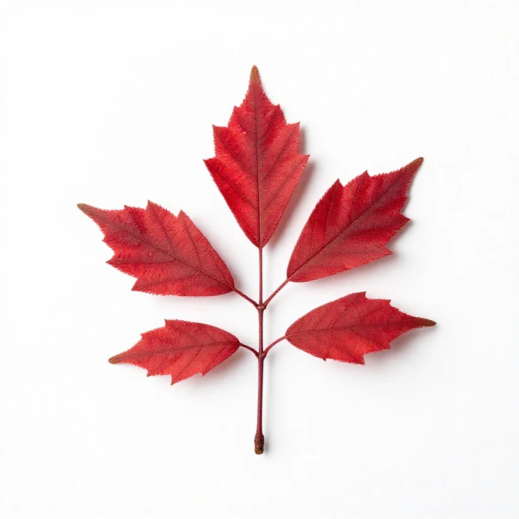 Red ash isolated on a white background