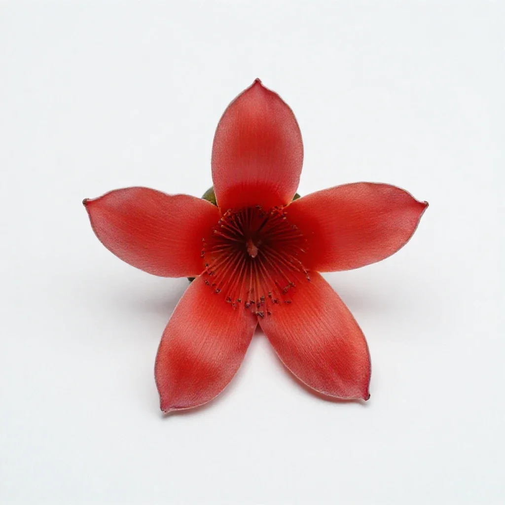 Red silk-cotton tree isolated on a white background