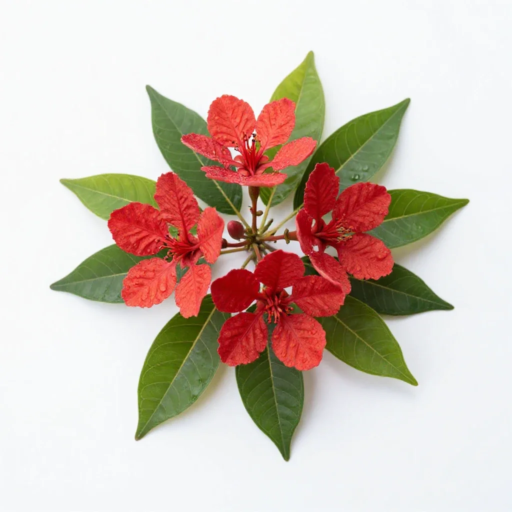 Royal poinciana isolated on a white background