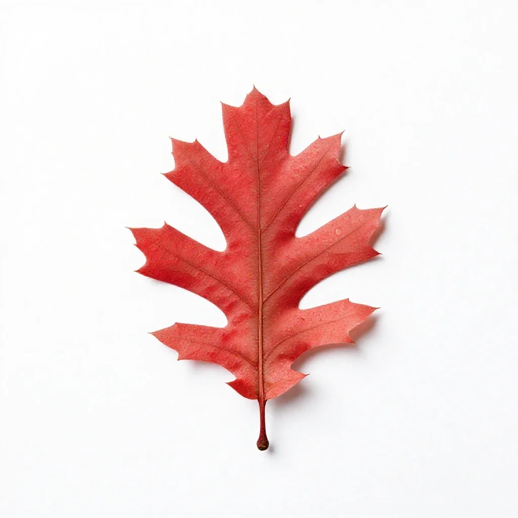 Scarlet oak isolated on a white background
