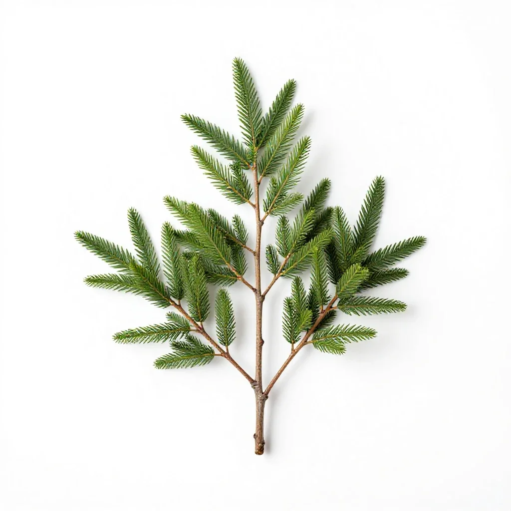 Seaside alder isolated on a white background