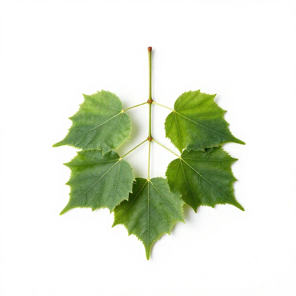 Small-leaved linden isolated on a white background