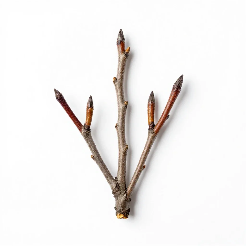 Smooth alder isolated on a white background