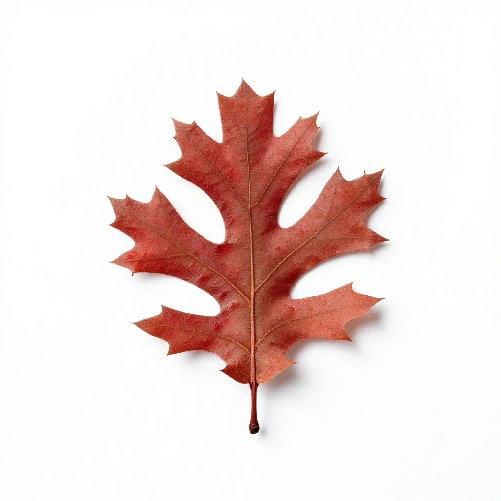 Southern red oak isolated on a white background