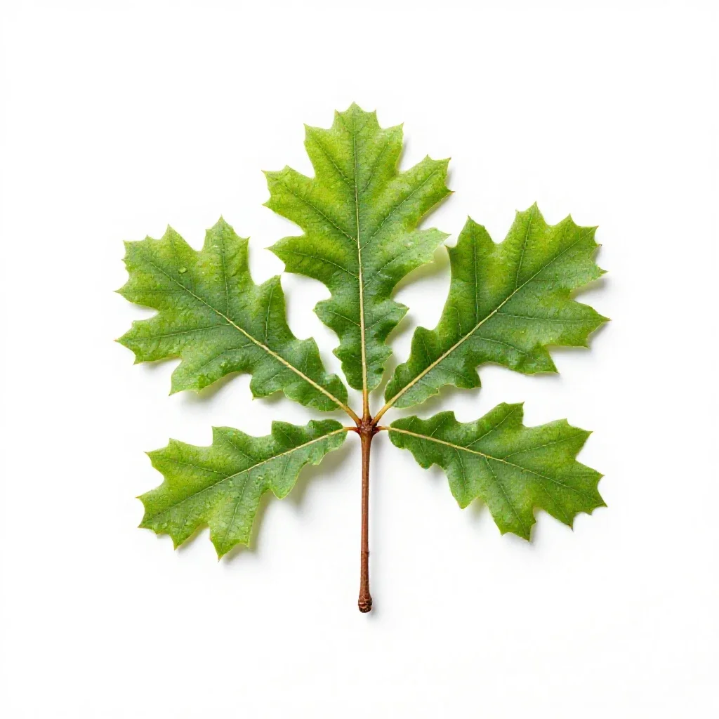 Swamp chestnut oak isolated on a white background