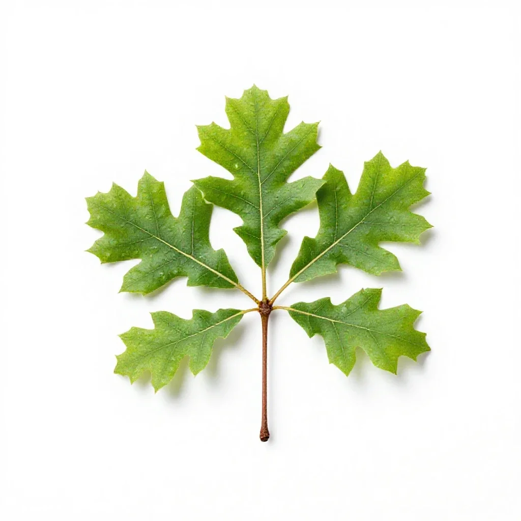 Swamp white oak isolated on a white background