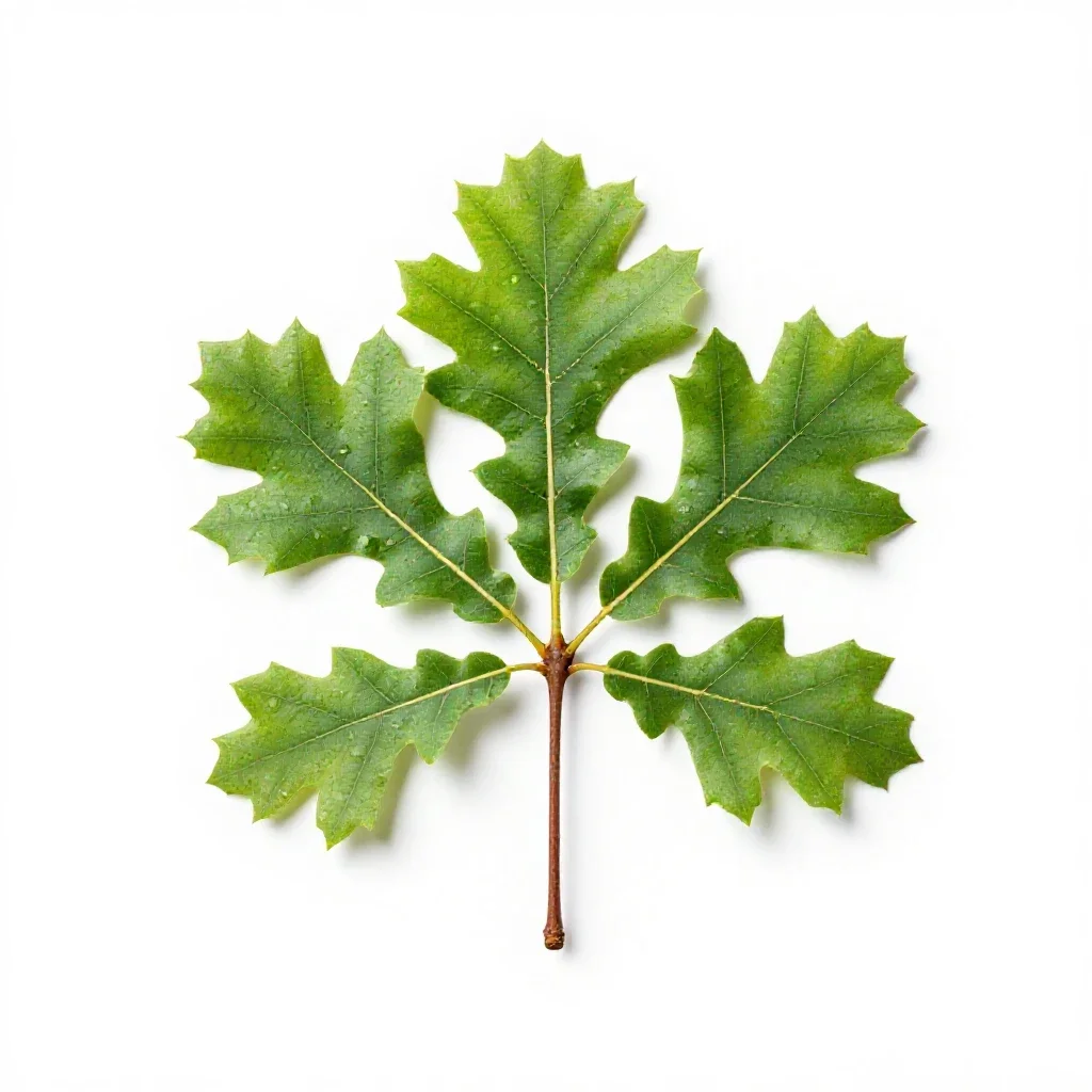 Tanbark oak isolated on a white background