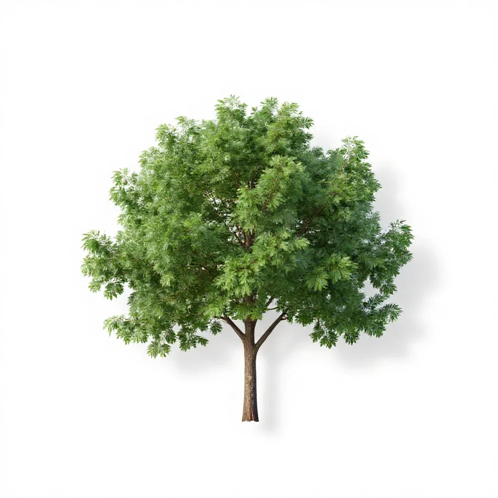 Tolu tree isolated on a white background