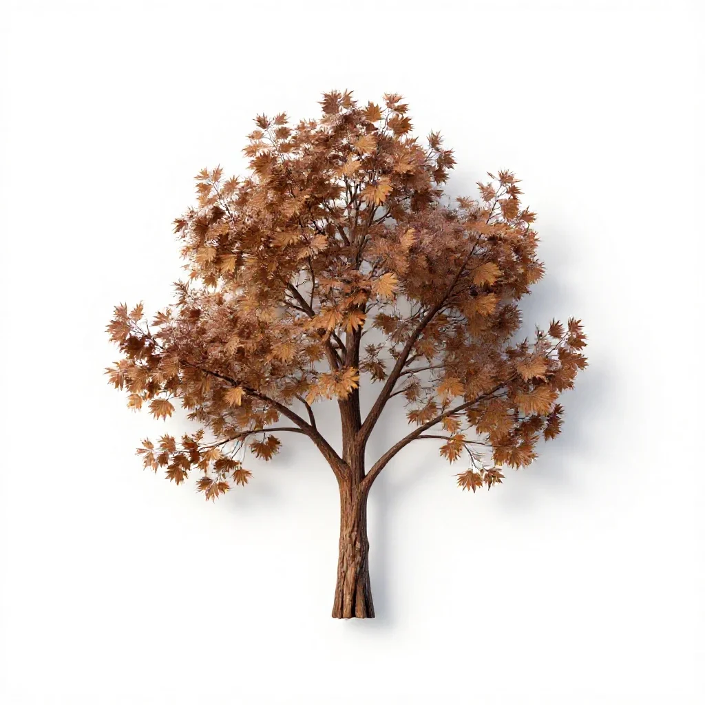 Tulipwood tree isolated on a white background