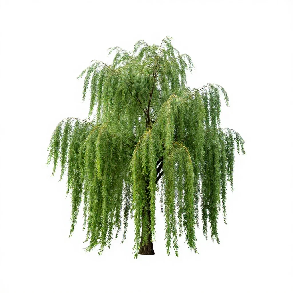 Weeping beech isolated on a white background