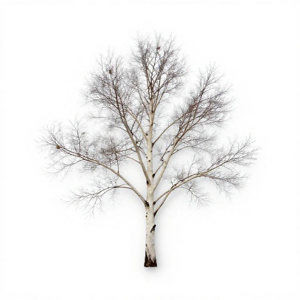White alder isolated on a white background