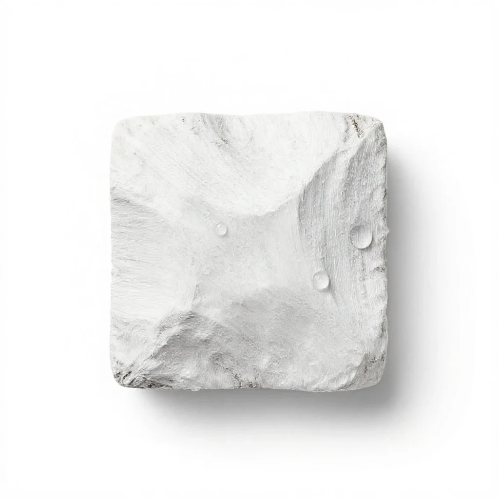 White ash isolated on a white background