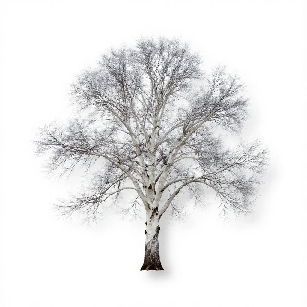 White mountain ash isolated on a white background