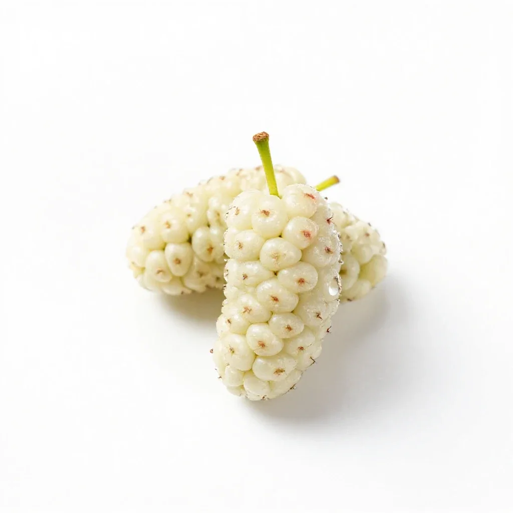 White mulberry isolated on a white background