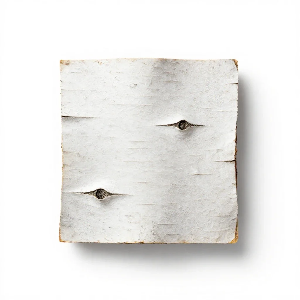 White stringybark isolated on a white background