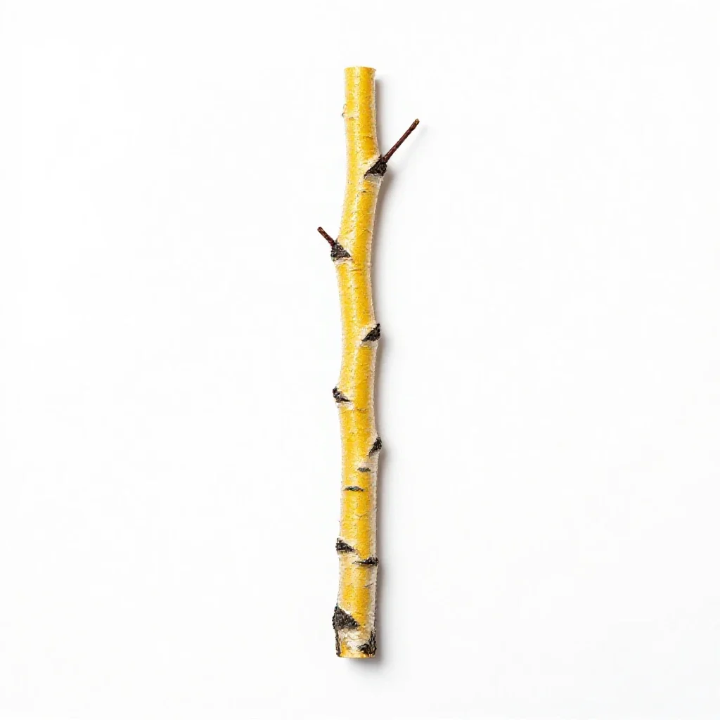Yellow birch isolated on a white background