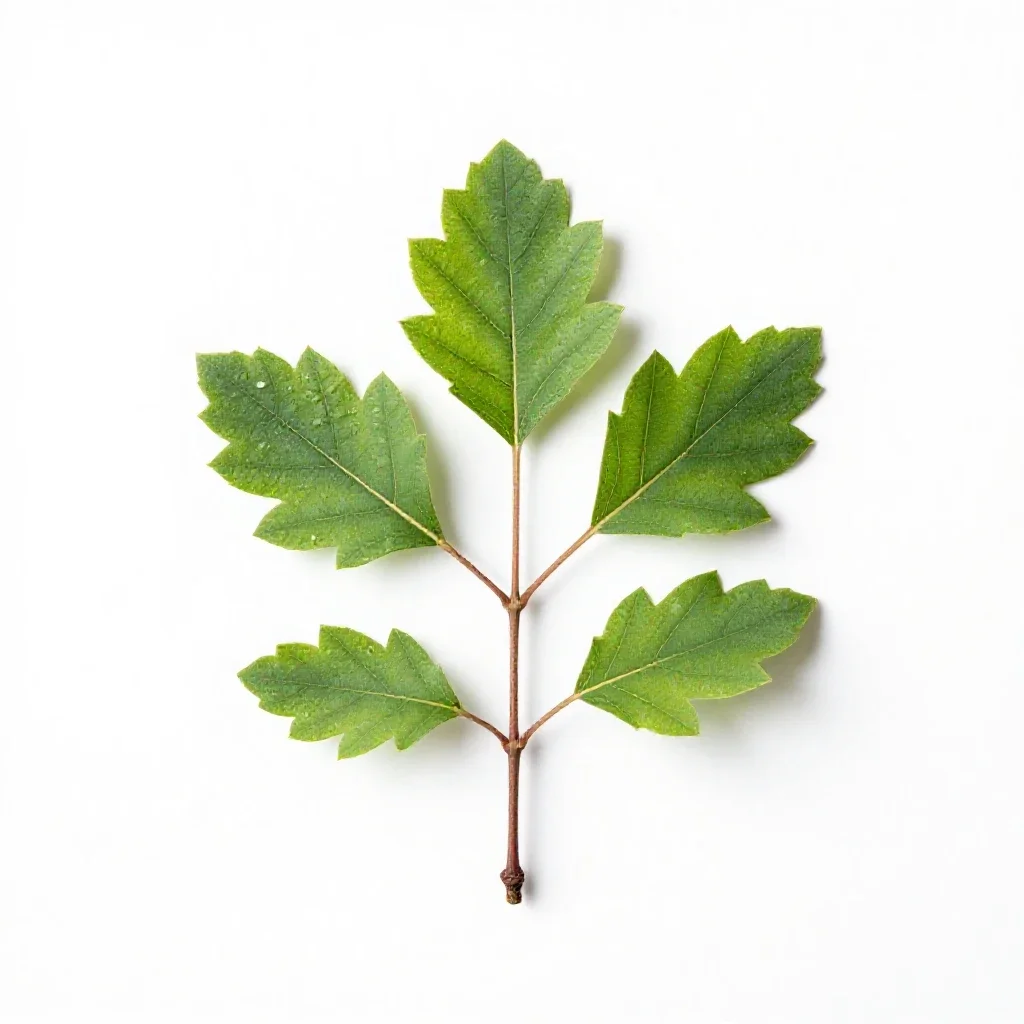Alder isolated on a white background