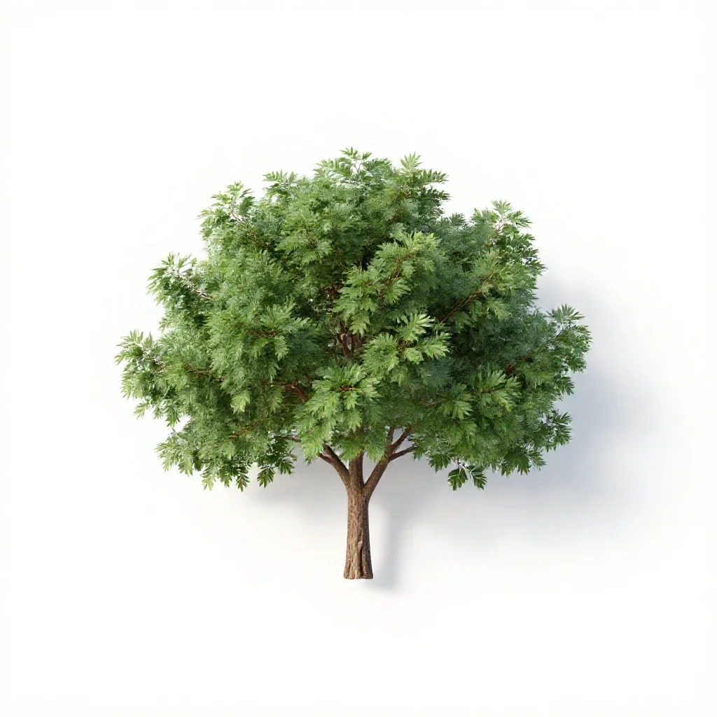 Iron tree isolated on a white background