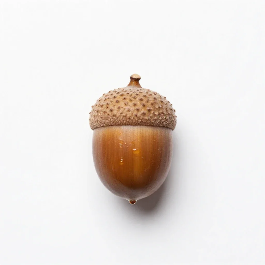 Oak chestnut isolated on a white background